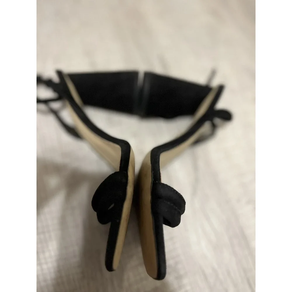 Sam Edelman $140‎ Kia Block Heel Size 8 Black Suede Formal Bridesmaid Prom Shoes